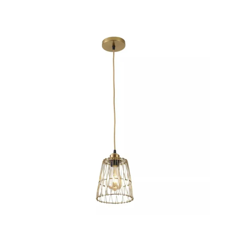 Pendente Aramado Ollin 30cm Dourado 1L Nordecor