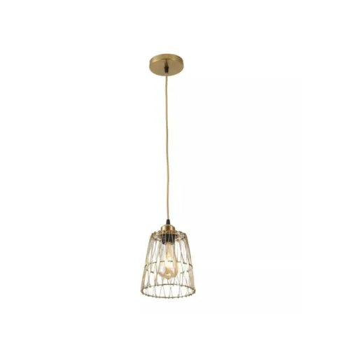 Pendente Aramado Ollin 30cm Dourado 1L Nordecor