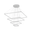 Pendente Led Inverse Qdr. 4*Aros 120W C/5m 80cm 3000K Branco Nordecor