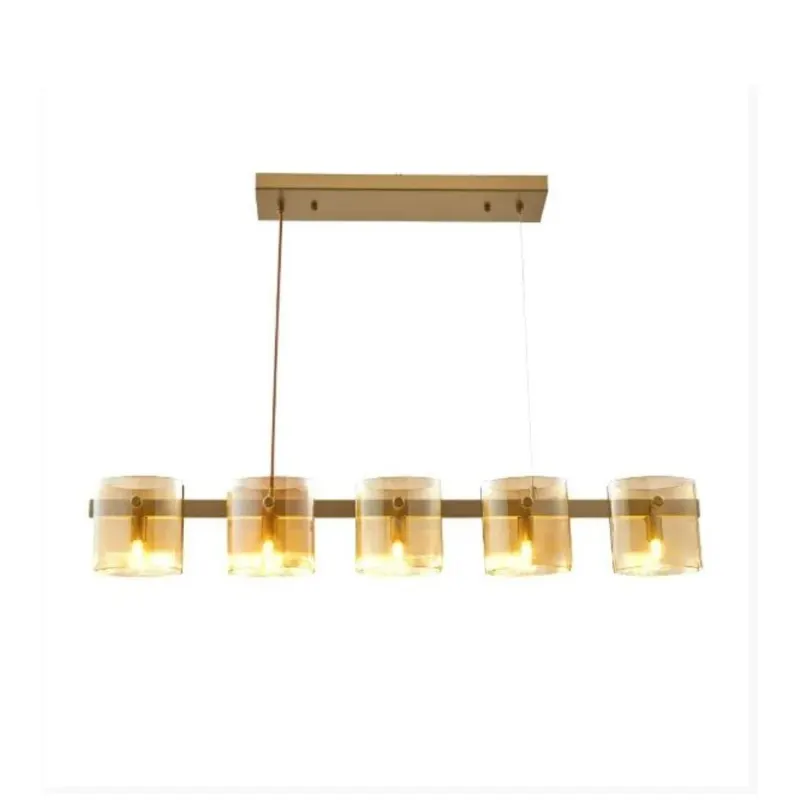 Pendente Bouze Ori 5XG9 Dourado Fosco e Amabar Nordecor
