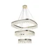 Pendente Led Cristal Stenna 40/60/80Cm 88W 3000K 2897 Ouro Brilho Nordecor