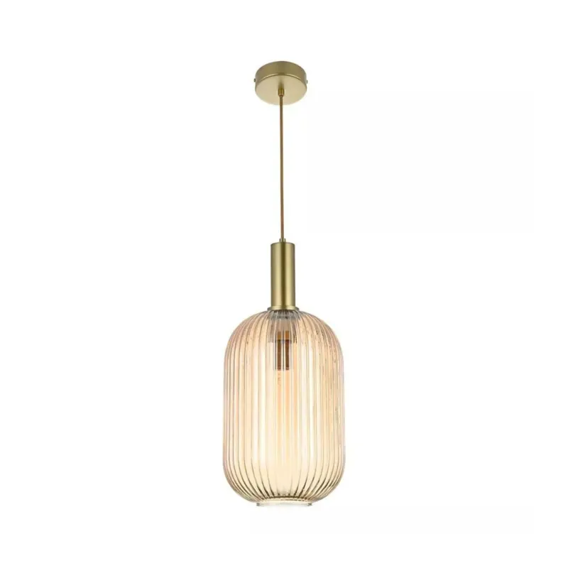 Pendente Canne Vis E27 Ouro Champagne Nordecor