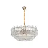 Pendente Cristal Koine 80Cm 15X E14 Ouro Brilho Nordecor