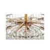Pendente Cristal Koine 80Cm 15X E14 Ouro Brilho Nordecor