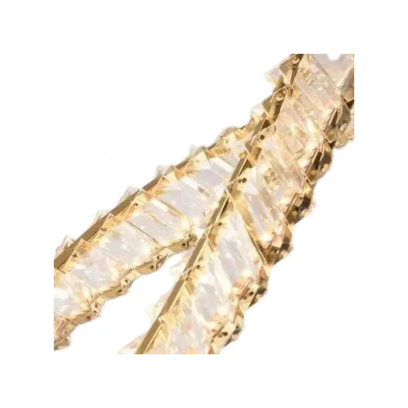 Pendente Led Cristal Lezie In C/45Cm 33W 3000K Ouro Brilho Nordecor