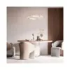 Pendente Led Cristal Lezie 60Cm 49W 3000K Ouro Brilho Nordecor