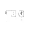 Arandela Yona 409X657X320Mm 1xE27 Bt Bt 1Br Usina
