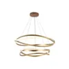 Pendente Led Euni Odi 60/80Cm 135W 3000K Dourado Fosco Nordecor