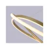 Pendente Led Euni Odi 60/80Cm 135W 3000K Dourado Fosco Nordecor
