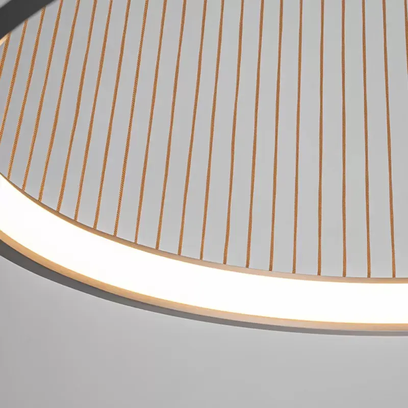 Pendente Led Beys Ø68Cm 50W 3000K Cinza/Dourado Nordecor