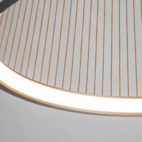 Pendente Led Beys Ø68Cm 50W 3000K Cinza/Dourado Nordecor