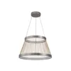 Pendente Led Beys Ø68Cm 50W 3000K Cinza/Dourado Nordecor