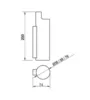 Arandela Cana Canopla Descentral 38X250X55Mm 1xMr11 Pt Pt Usina