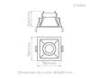 Embutido Direcionavel Square MR16 Branco STH8915BR Stella