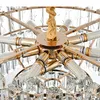 Pendente Cristal Koine 60Cm 11XE14 Ouro Brilho Nordecor