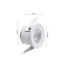 Mini Spot Led Elysa Redondo 1w 3000k Branco Nordecor
