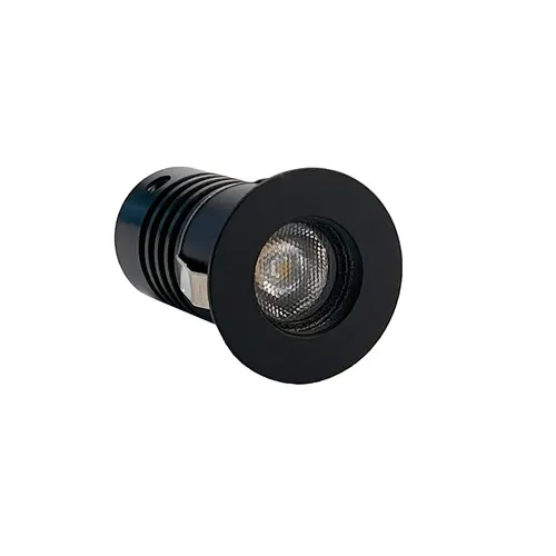Mini Spot Led Auko Embutir Redendo 1W Irc90 3000K Preto Nordecor