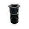 Mini Spot Led Auko Embutir Redendo 1W Irc90 3000K Preto Nordecor