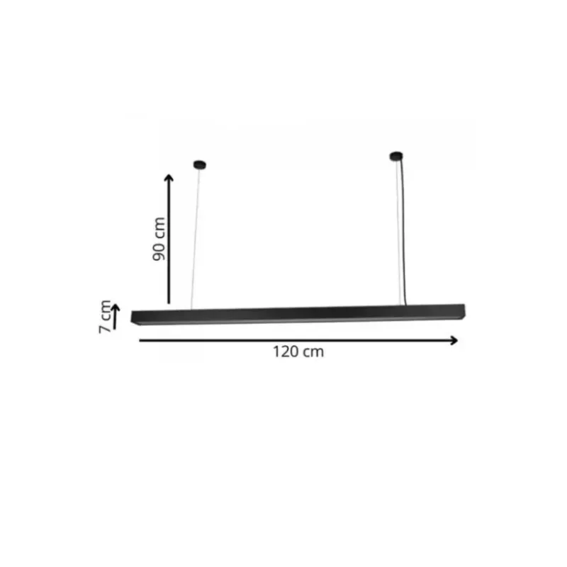 Pendente Led Otan 24W 3000K Preto Nordecor
