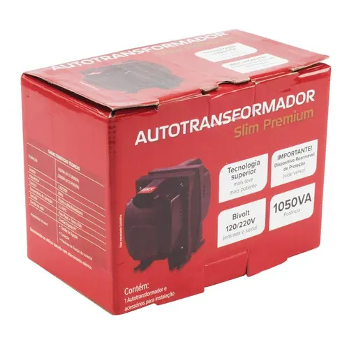 Autotransformador 1050VA / 735W Bivolt Slim Premium Force Line*