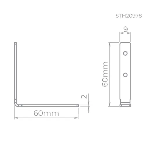 Kit De Uniao L Teto-Parede Para Perfis Archi STH20978 Stella
