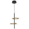 Pendente Led Kote 2 Mod 20W 3000K Preto e Dourado Texturizado Nordecor
