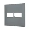 Placa 1+1 Posto 4X4 Cinza Pial Plus + Legrand