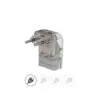 Plug Adaptador 90° DPS Iclamper Pocket Fit LCF 2P 10A Transparente Clamper