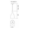 Pendente Vita Ø165X300Mm 1xE27 Bt Bt 1Branco Usina