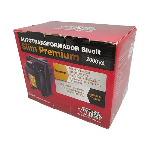 Autotransformador 2000VA / 1400W Bivolt Slim Premium Force Line*