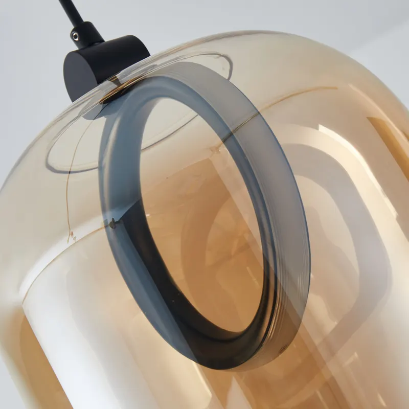 Pendente Led Ruzo 7W 3000K Ambar/Preto 2793 Nordecor