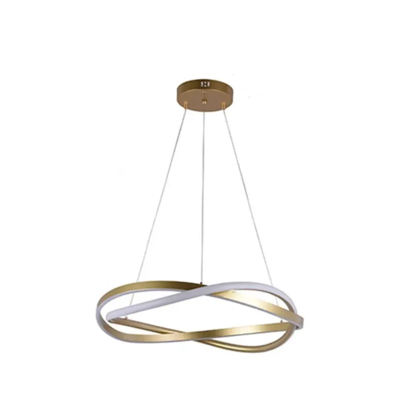 Pendente Led Euni Odi 60Cm 58W 3000K Dourado Fosco Nordecor