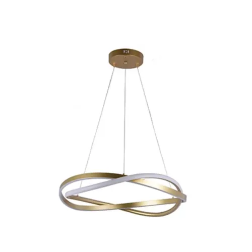 Pendente Led Euni Odi 60Cm 58W 3000K Dourado Fosco Nordecor