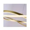 Pendente Led Euni Odi 60Cm 58W 3000K Dourado Fosco Nordecor