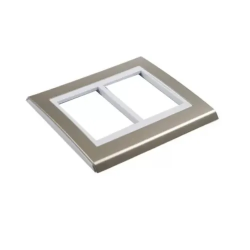 Placa 4X4 6 Postos Champagne C/ Branco