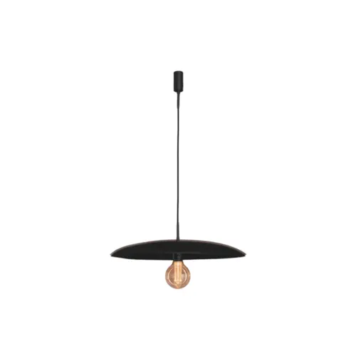 Pendente Disco 1xE27 500X60Mm Pt Pt 1Preto Usina