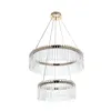 Pendente Led Cristal Gouli 40/60Cm 52W 2700K 2891 Ouro Brilho Nordecor