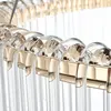 Pendente Led Cristal Gouli 40/60Cm 52W 2700K 2891 Ouro Brilho Nordecor