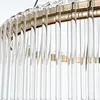 Pendente Led Cristal Gouli 40/60Cm 52W 2700K 2891 Ouro Brilho Nordecor