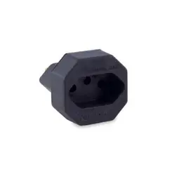 Pino Adaptador Pino Tri Ant P/ Tomada Tri Ant Preto Force line*