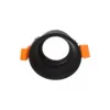 Spot Hub Micro Borda Recuado Redondo Mr11 FIXO Preto Luminatti