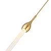 Pendente LED Ziah 3000K 3W Bivolt 5x56cm Vidro e Dourado Nordecor