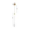 Pendente LED Ziah 3000K 3W Bivolt 5x56cm Vidro e Dourado Nordecor