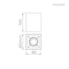 Luminaria De Sobrepor Direcionavel Square Out MR11 STH20910BR Stella