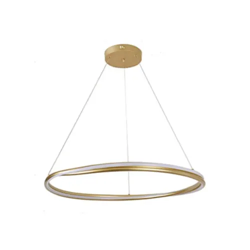 Pendente Led Euni 80Cm 75W 3000K Dourado Fosco Nordecor
