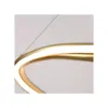 Pendente Led Euni 80Cm 75W 3000K Dourado Fosco Nordecor