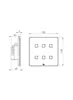 Interruptor Inteligente Smart Home 4 Teclas Touch Wi-Fi + Rf 4X4 Branco Weg Home
