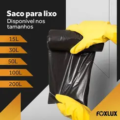Saco Para Lixo 50 Litros 63x80cm com 20 Unidades Foxlux