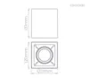 Luminaria De Sobrepor Direcionavel Square Out AR70 STH20930PTO Stella