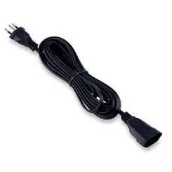Cordao Prolongador Tripolar 5M Preto Force Line*